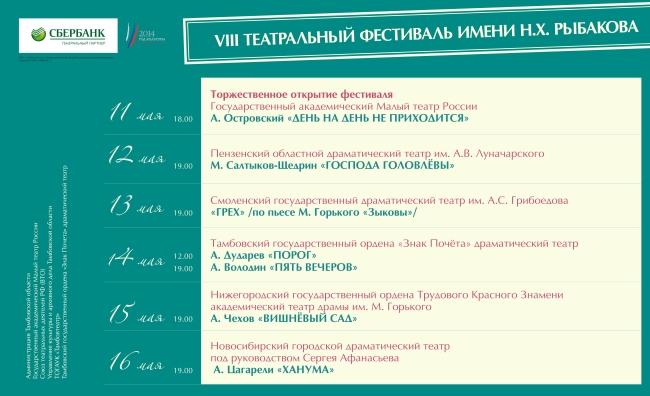 В Тамбове Сбербанк стал генеральным партнером театрального фестиваля В Тамбове Сбербанк стал генеральным партнером театрального фестиваля