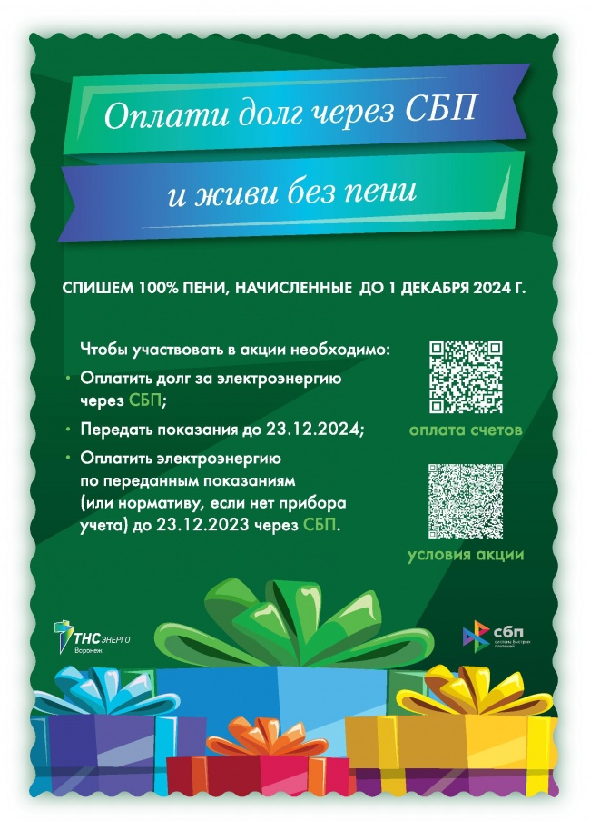 Оплати долги за свет через СБП и живи без пени Оплати долги за свет через СБП и живи без пени
